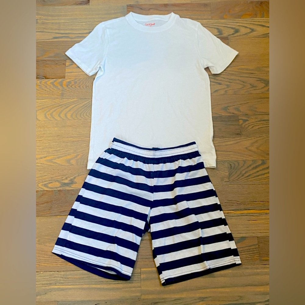 Cat & Jack boys pj short size 8/10 , t shirt size 12/14